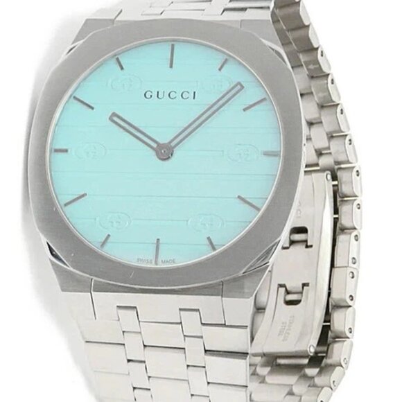 Gucci, NEW, Swiss Quartz Blue Dial 38mm Men's Watch, Sapphire Crystal, YA163409 - Picture 3 of 6